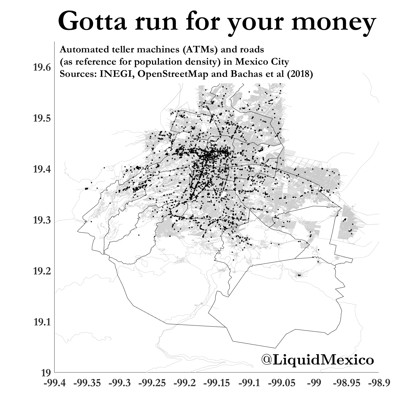 ATM distribution in Mexico